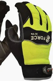 Max-Safety Hi-Viz Mechanics Glove Full Finger Medi