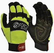 Max Safety Hi-Viz Mechanics Glove Full Finger 2XL