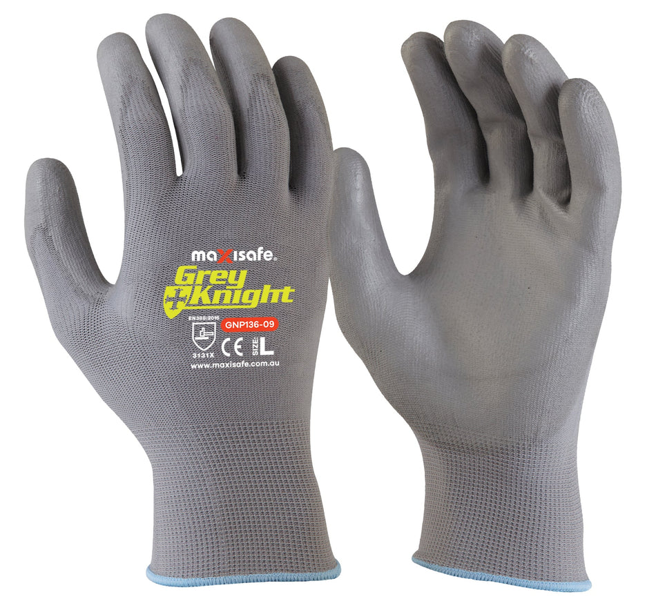 Grey Knight PU Coated Glove Lrg